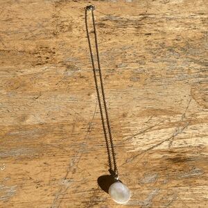 925 Sterling Silver Mother of Pearl Shell Pendant Necklace